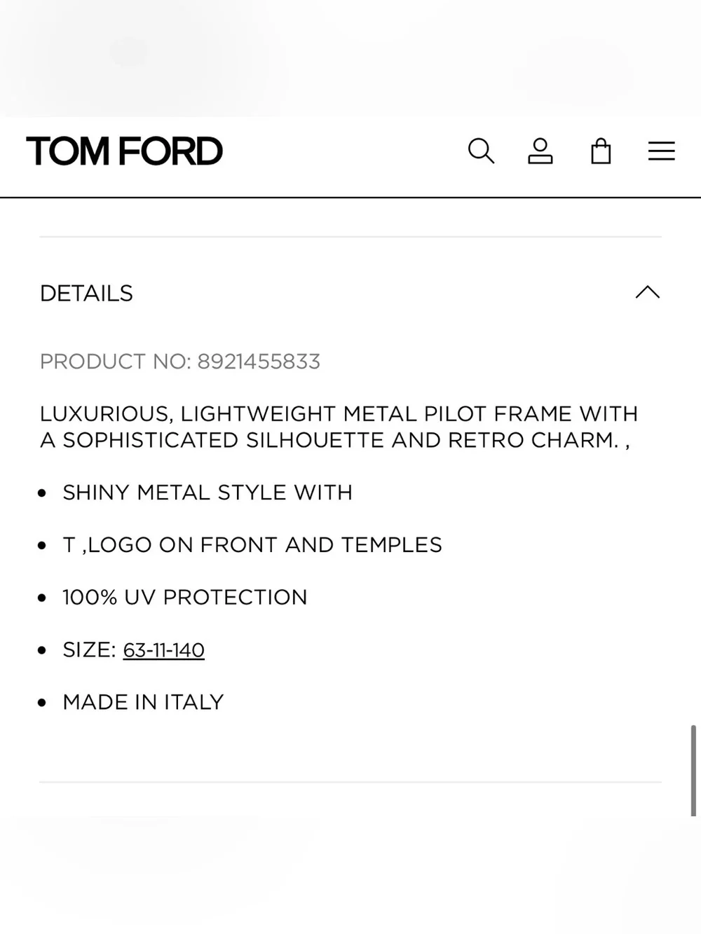 Tom Ford Gold Frame Sunglasses with Brown Gradient Lenses